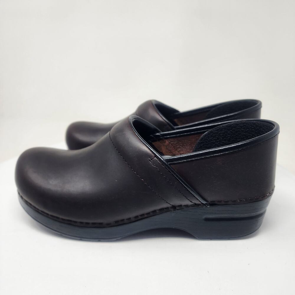 Dansko Professional Clogs Size 40 US 9.5-10 Antique Brown Oiled Leather Like New - Picture 5 of 13